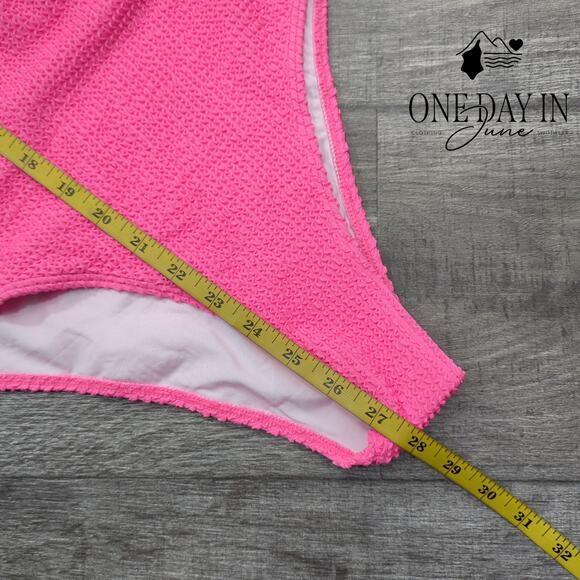 Adisputent Smocked One Shoulder One Piece Swimsuit Size M - Picture 3 of 4